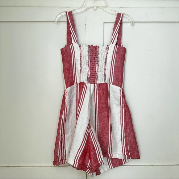 Reformation Coconut Romper in Cuba Stripe 2 - Picture 6 of 7